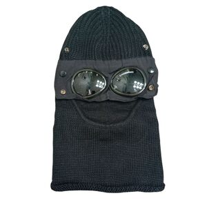 UA C.P. Company Balaclava Beanie With Built In Sunglasses 100% Cotton Black New